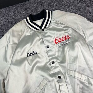 Vintage 80’s King Louie Coors Light ‘The Silver Bullet’ Bomber Jacket USA- M